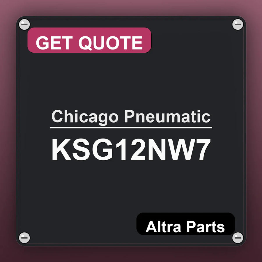 Chicago Pneumatic KSG12NW7 industrial nameplate style image – Altra Parts. GET QUOTE.