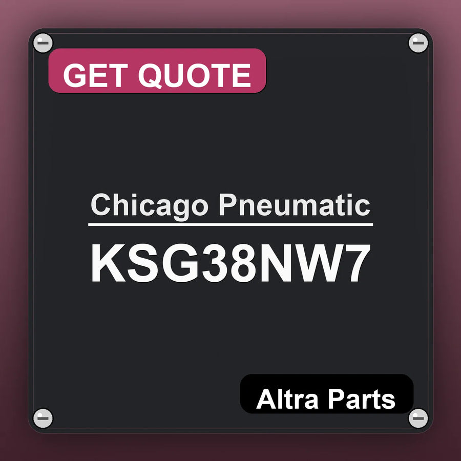 Chicago Pneumatic KSG38NW7 industrial nameplate style image – Altra Parts. GET QUOTE.