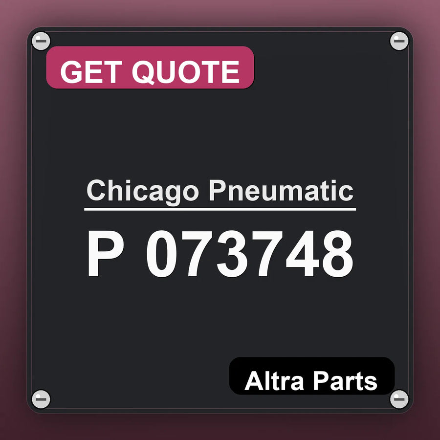 Chicago Pneumatic P 073748 industrial nameplate style image – Altra Parts. GET QUOTE.