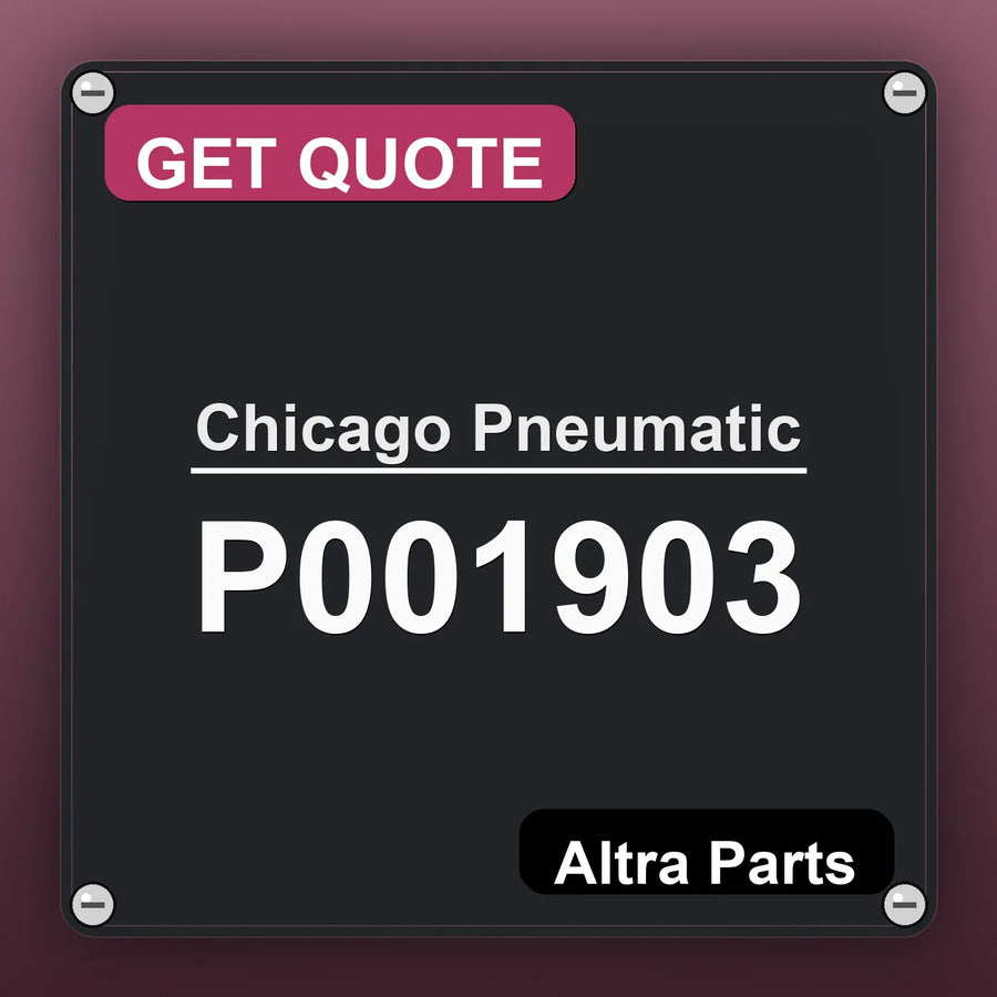 Chicago Pneumatic P001903 industrial nameplate style image – Altra Parts. GET QUOTE.