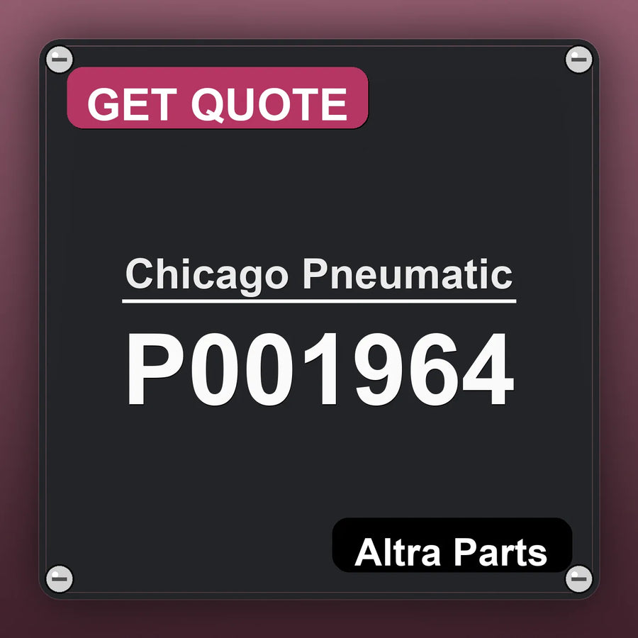 Chicago Pneumatic P001964 industrial nameplate style image – Altra Parts. GET QUOTE.
