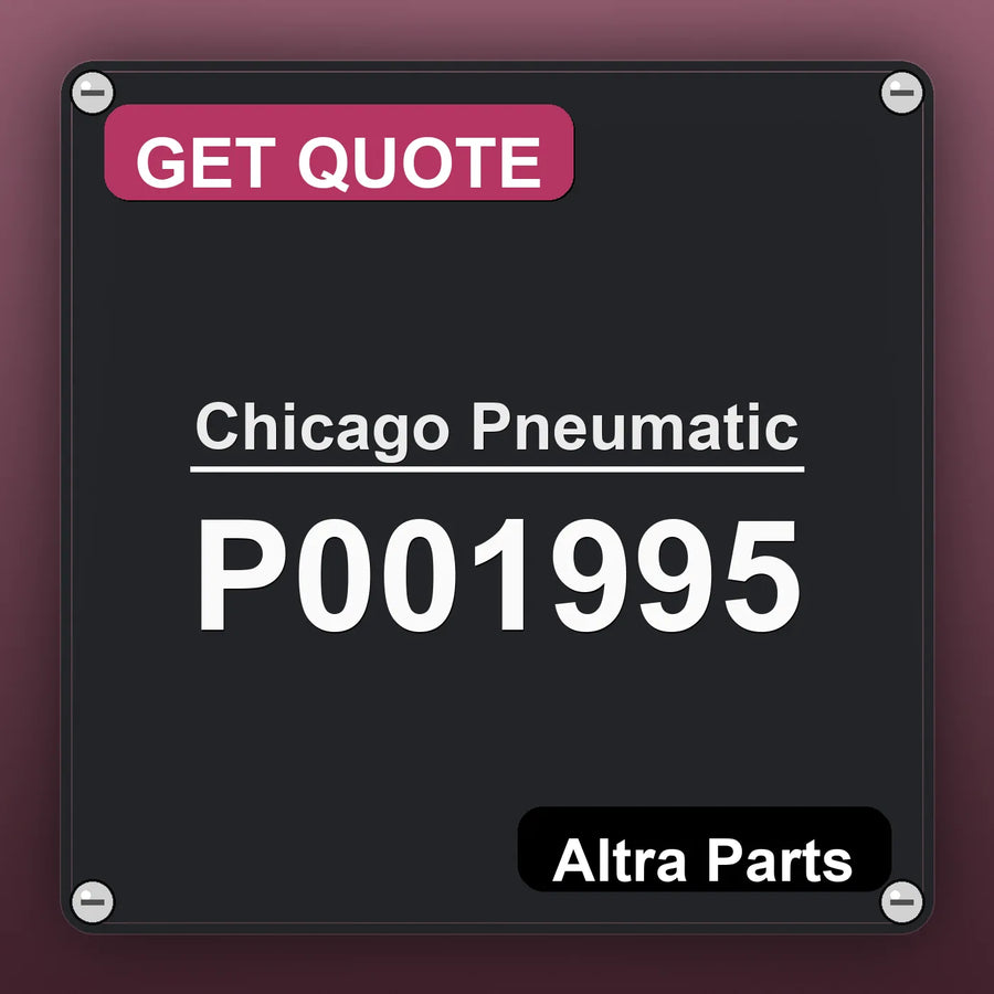 Chicago Pneumatic P001995 industrial nameplate style image – Altra Parts. GET QUOTE.