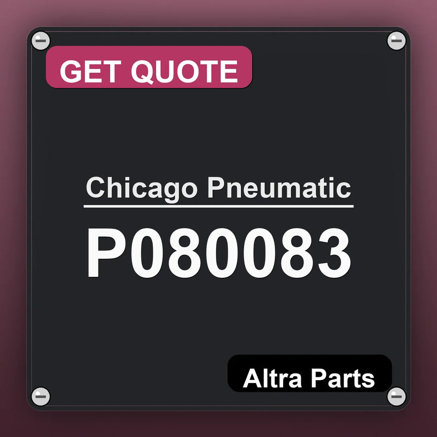 Chicago Pneumatic P080083 industrial nameplate style image – Altra Parts. GET QUOTE.