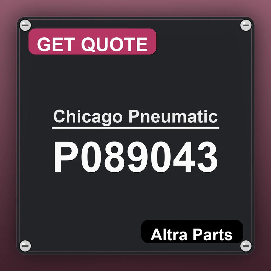 Chicago Pneumatic P089043 industrial nameplate style image – Altra Parts. GET QUOTE.