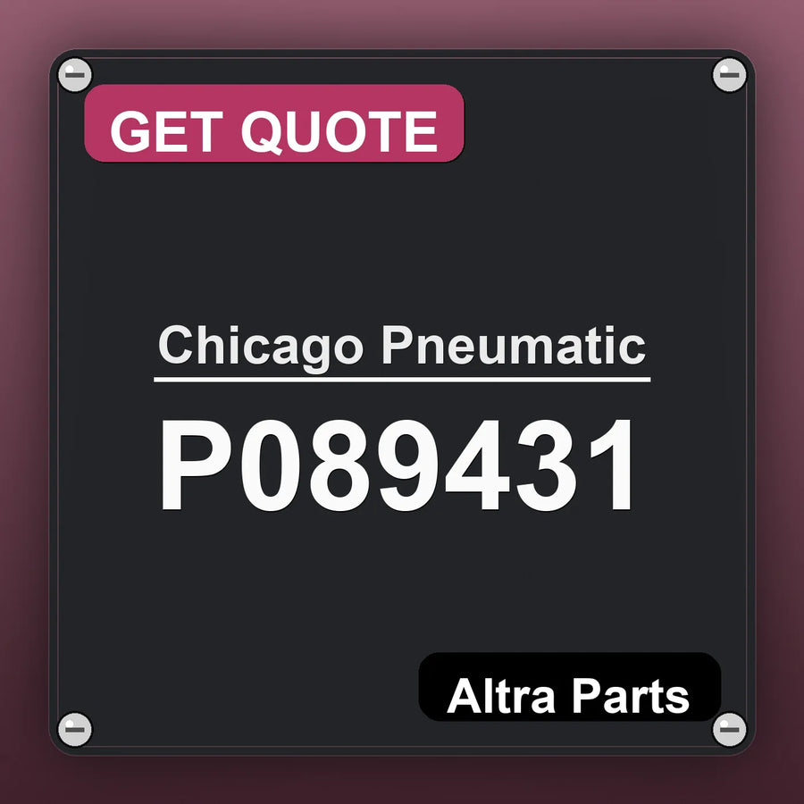 Chicago Pneumatic P089431 industrial nameplate style image – Altra Parts. GET QUOTE.