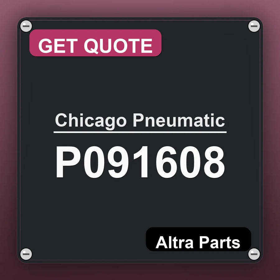 Chicago Pneumatic P091608 industrial nameplate style image – Altra Parts. GET QUOTE.