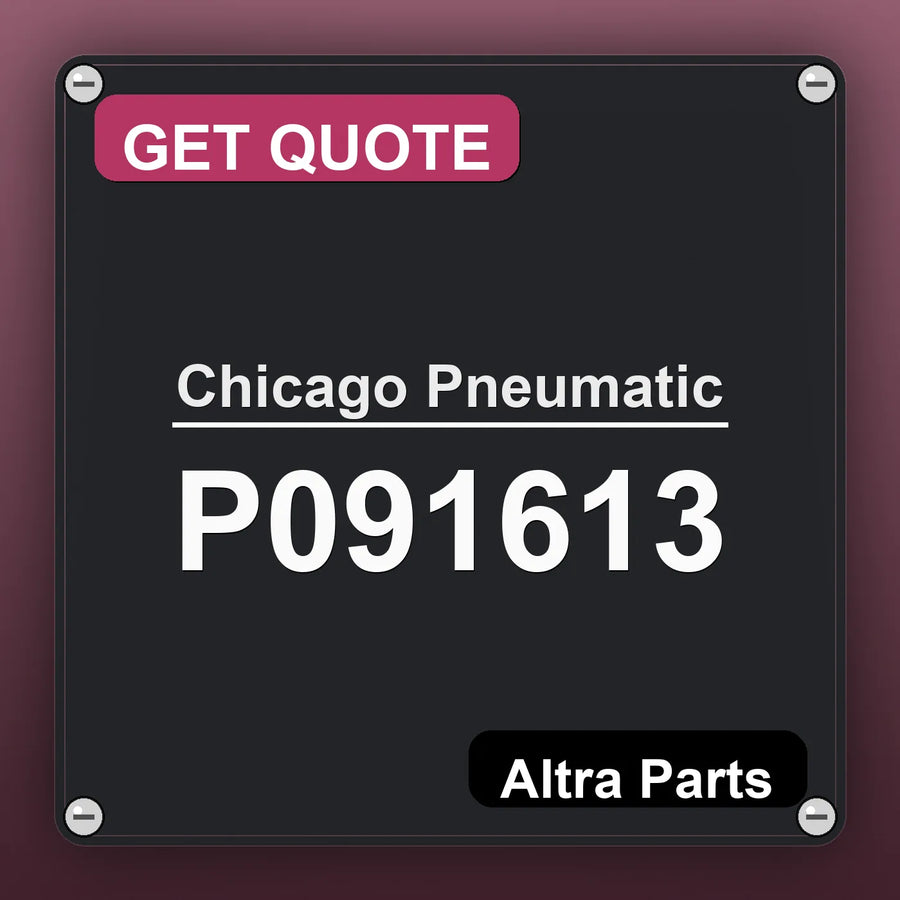 Chicago Pneumatic P091613 industrial nameplate style image – Altra Parts. GET QUOTE.