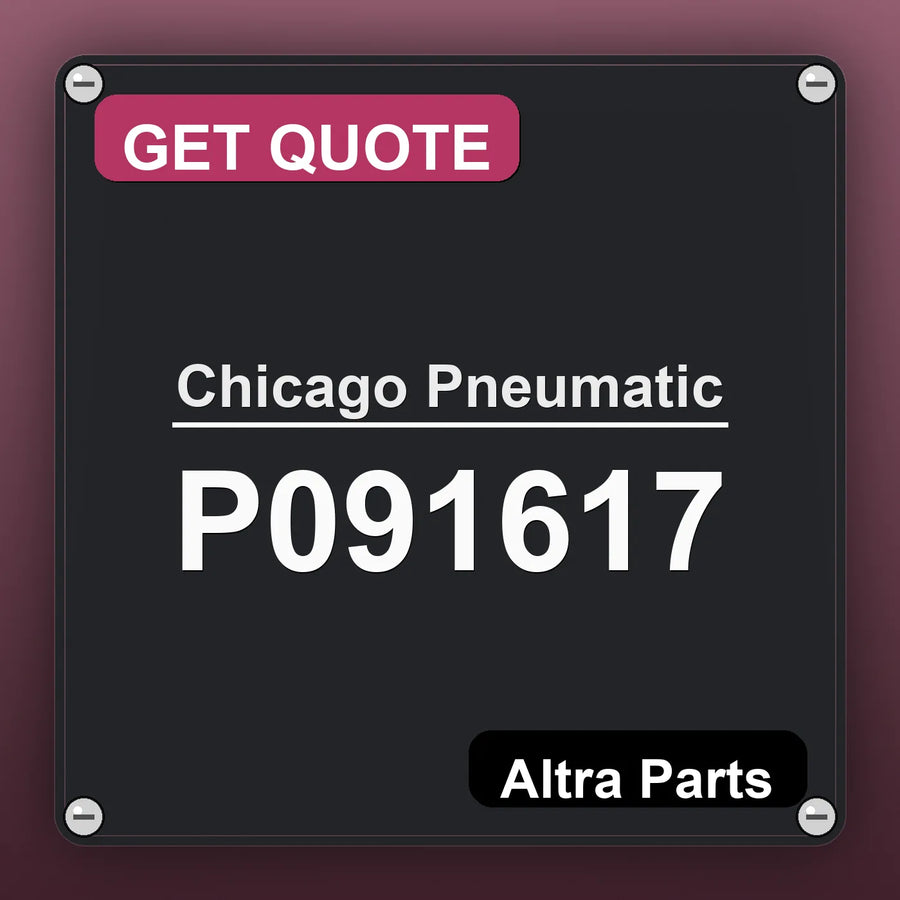 Chicago Pneumatic P091617 industrial nameplate style image – Altra Parts. GET QUOTE.