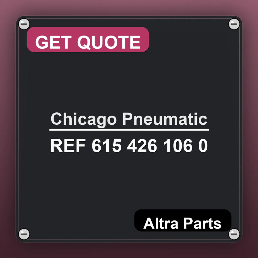 Chicago Pneumatic REF 615 426 106 0 industrial nameplate style image – Altra Parts. GET QUOTE.