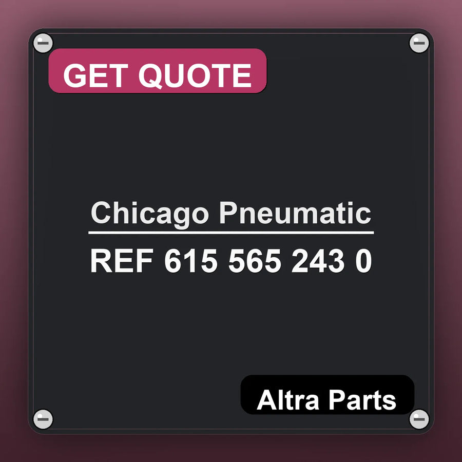 Chicago Pneumatic REF 615 565 243 0 industrial nameplate style image – Altra Parts. GET QUOTE.