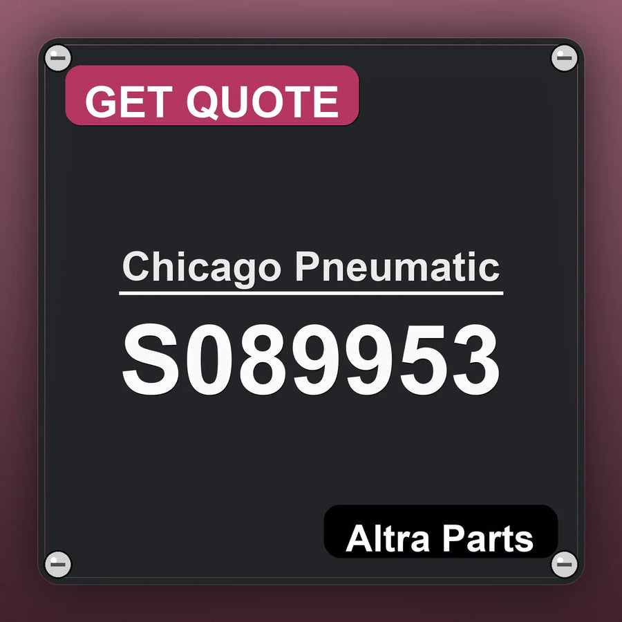 Chicago Pneumatic S089953 industrial nameplate style image – Altra Parts. GET QUOTE.