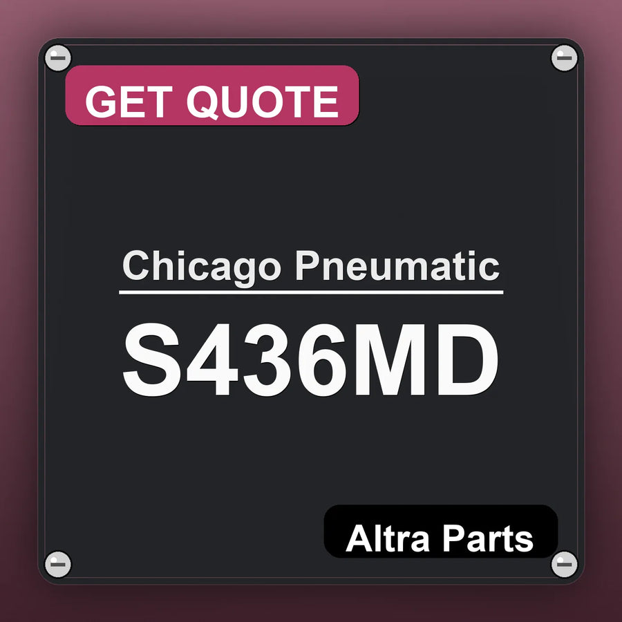 Chicago Pneumatic S436MD industrial nameplate style image – Altra Parts. GET QUOTE.