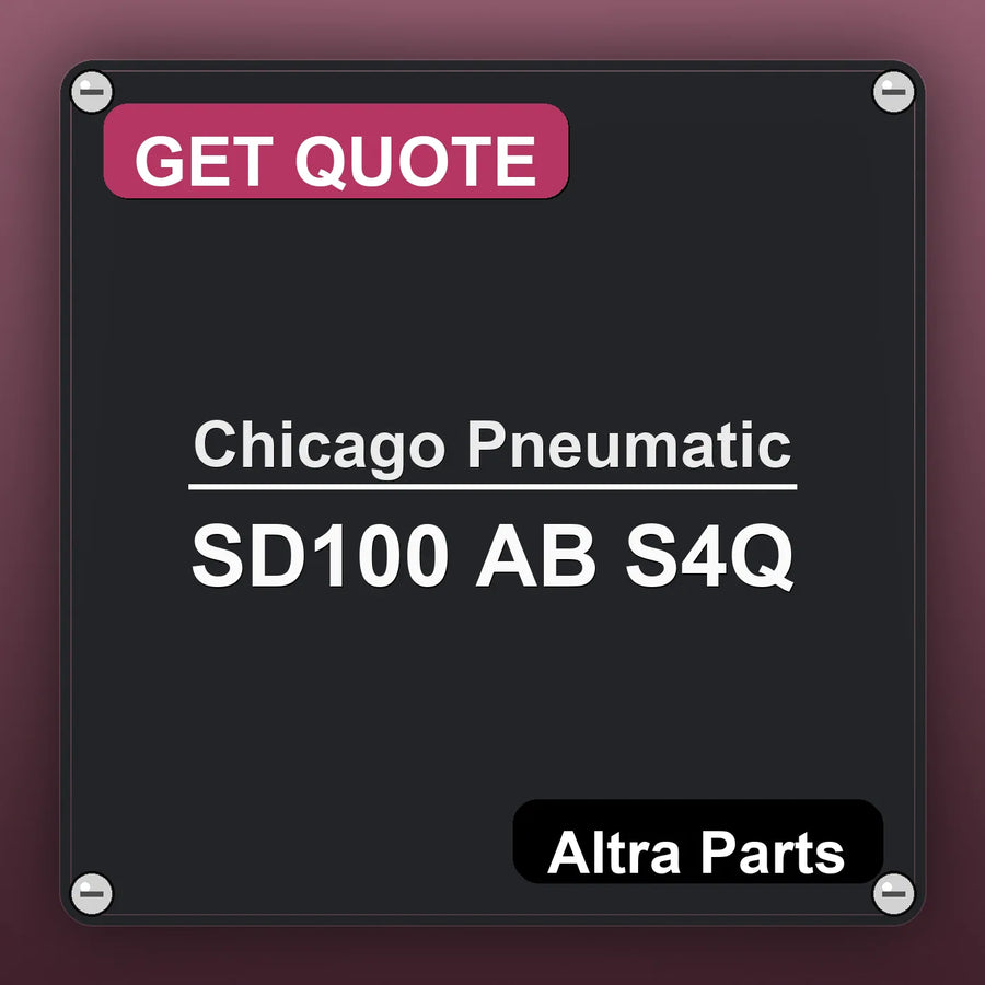 Chicago Pneumatic SD100 AB S4Q industrial nameplate style image – Altra Parts. GET QUOTE.