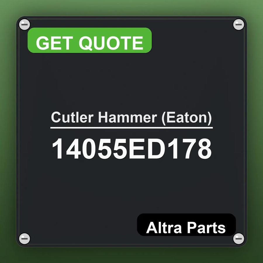 Cutler Hammer (Eaton) 14055ED178 industrial nameplate style image – Altra Parts. GET QUOTE.
