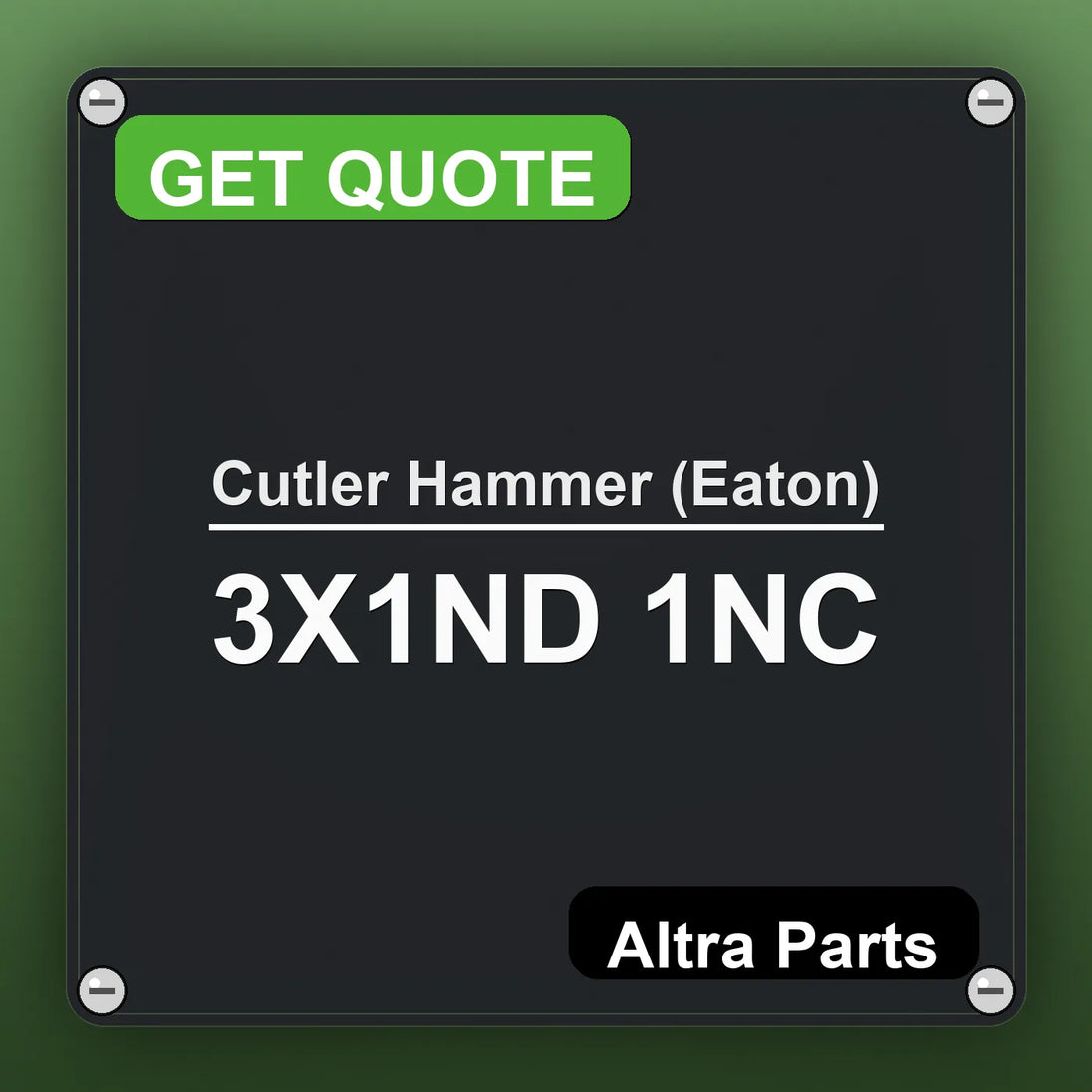 Cutler Hammer (Eaton) 3X1ND 1NC industrial nameplate style image – Altra Parts. GET QUOTE.