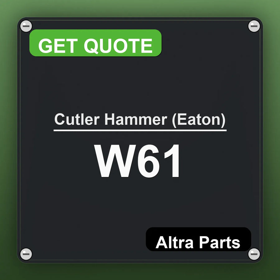 Cutler Hammer (Eaton) W61 industrial nameplate style image – Altra Parts. GET QUOTE.