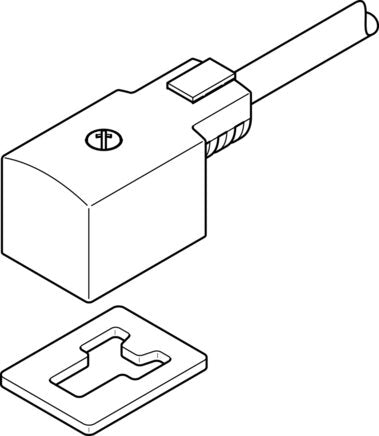 FESTO KMV-1-24DC-2,5-LED Plug socket