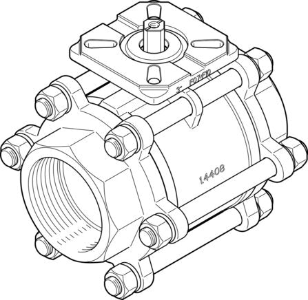FESTO VZBA-3"-GG-63-T-22-F071& Ball valve