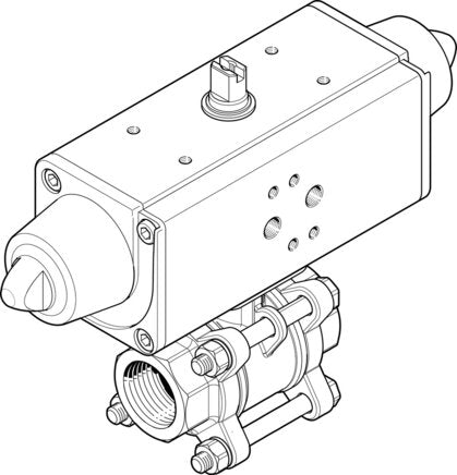 FESTO VZBA-1"-GG-63-T-22-F0405-V4V4# Ball valve
