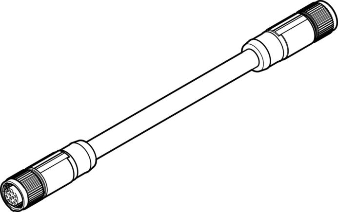 FESTO NEBS-M12G12-KS-0.5-SM12& Plug