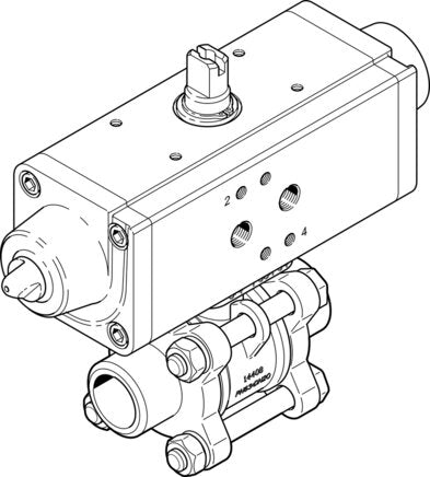 FESTO VZBA-2"-WW-63-T-22-F0507-V4V4# Ball valve