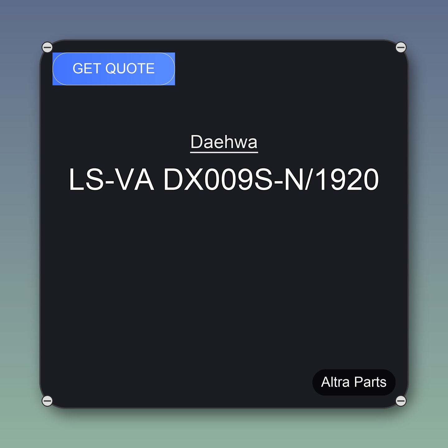 Daehwa LS-VA DX009S-N/1920 industrial spare part – fast international delivery & worldwide shipping