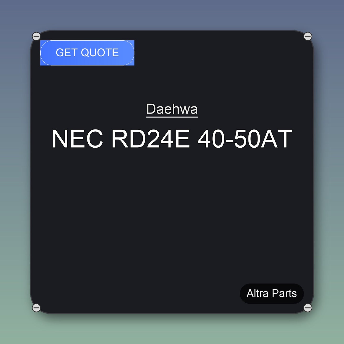 Daehwa NEC RD24E 40-50AT industrial spare part – fast international delivery & worldwide shipping
