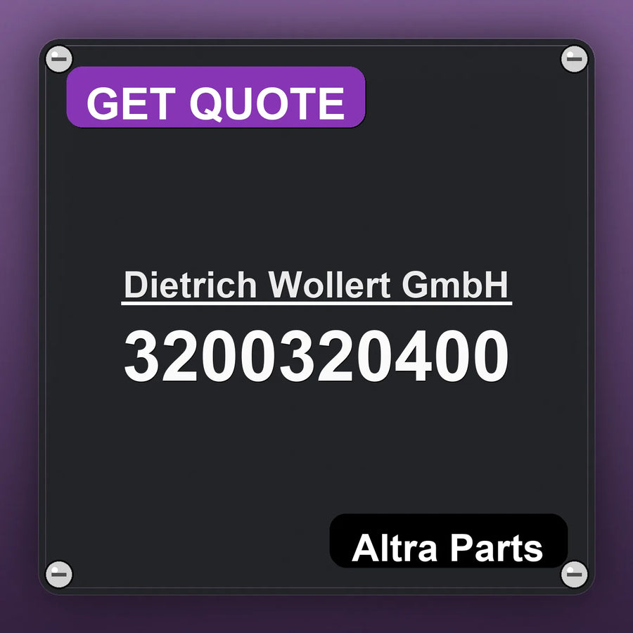 Dietrich Wollert GmbH 3200320400 industrial nameplate style image – Altra Parts. GET QUOTE.