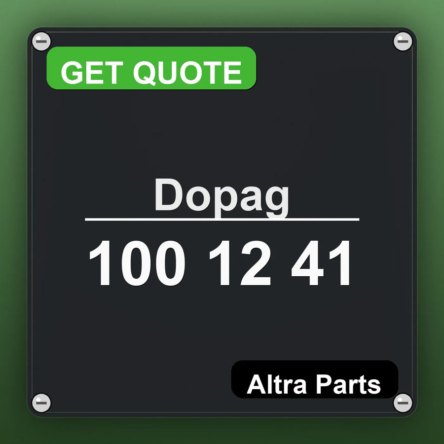 Dopag 100 12 41 industrial nameplate style image – Altra Parts. GET QUOTE.