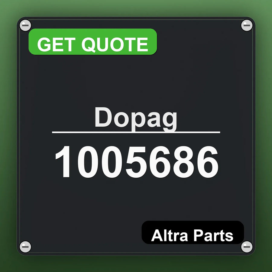 Dopag 1005686 industrial nameplate style image – Altra Parts. GET QUOTE.