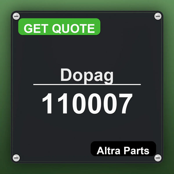 Dopag 110007 industrial nameplate style image – Altra Parts. GET QUOTE.