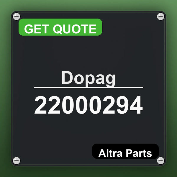 Dopag 22000294 industrial nameplate style image – Altra Parts. GET QUOTE.