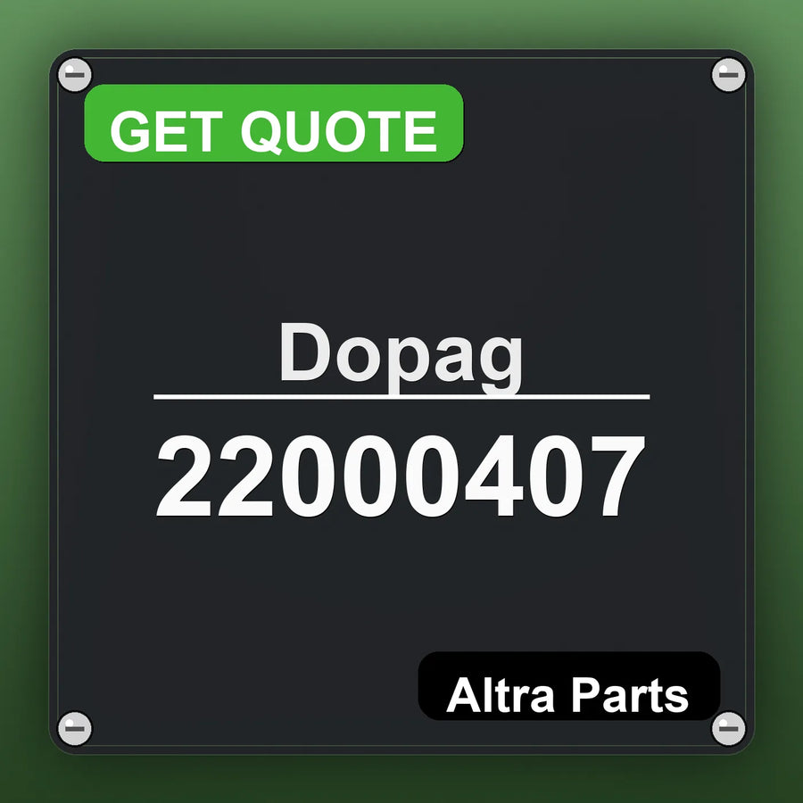 Dopag 22000407 industrial nameplate style image – Altra Parts. GET QUOTE.