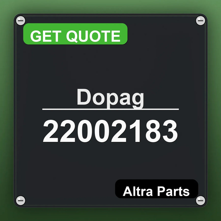 Dopag 22002183 industrial nameplate style image – Altra Parts. GET QUOTE.