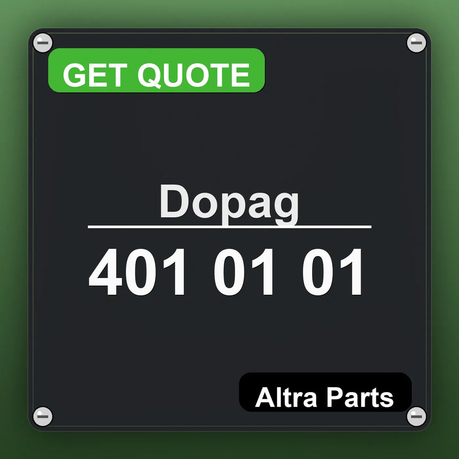 Dopag 401 01 01 industrial nameplate style image – Altra Parts. GET QUOTE.