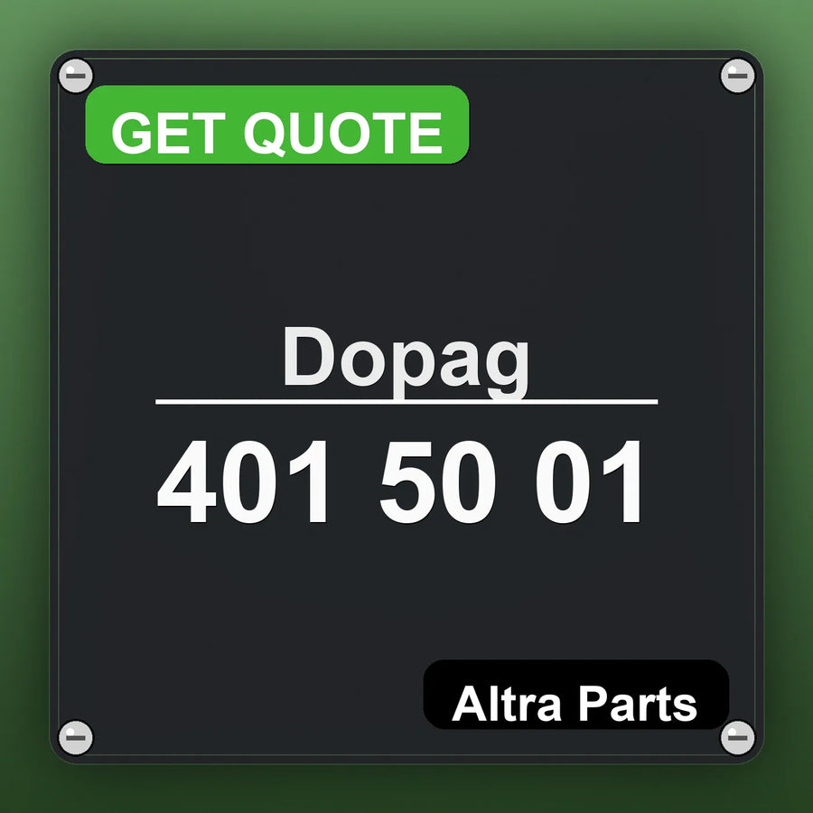 Dopag 401 50 01 industrial nameplate style image – Altra Parts. GET QUOTE.