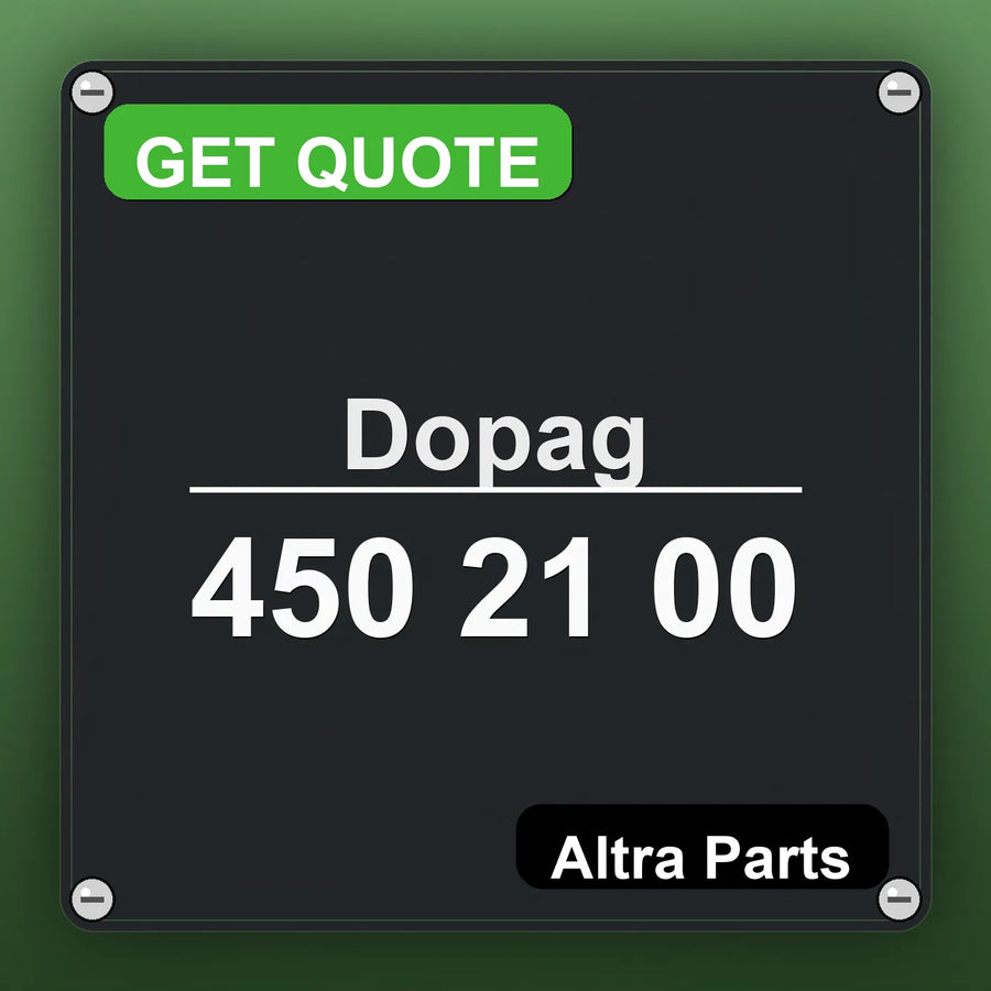 Dopag 450 21 00 industrial nameplate style image – Altra Parts. GET QUOTE.