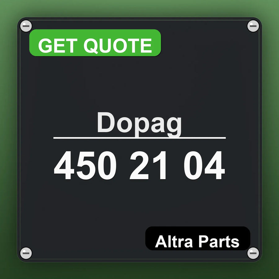 Dopag 450 21 04 industrial nameplate style image – Altra Parts. GET QUOTE.