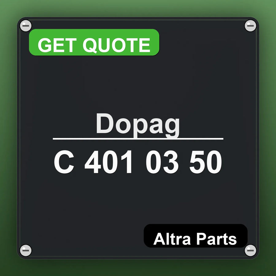 Dopag C 401 03 50 industrial nameplate style image – Altra Parts. GET QUOTE.