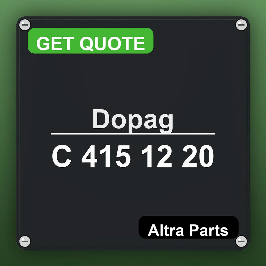 Dopag C 415 12 20 industrial nameplate style image – Altra Parts. GET QUOTE.