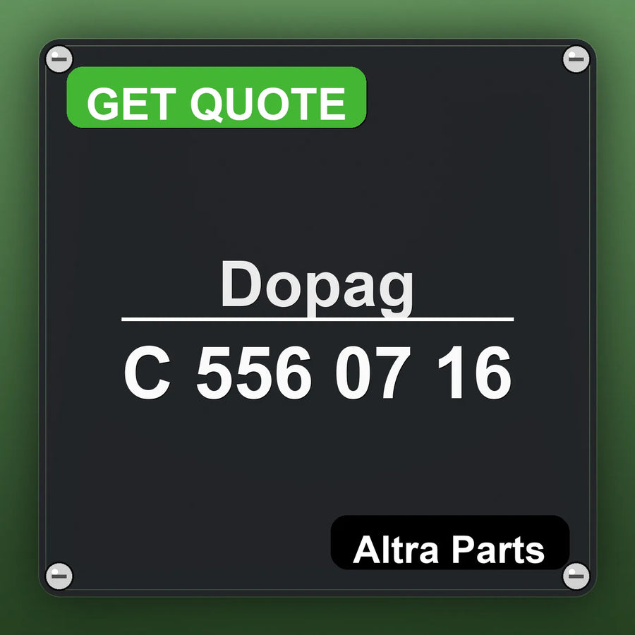 Dopag C 556 07 16 industrial nameplate style image – Altra Parts. GET QUOTE.