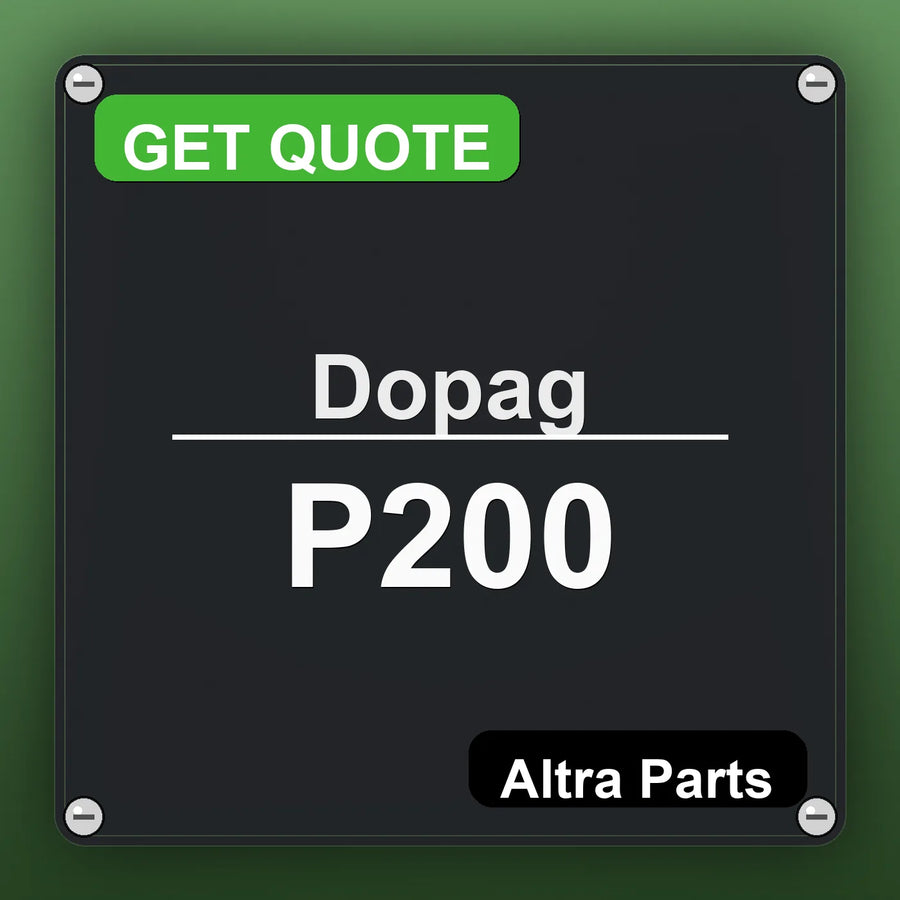 Dopag P200 industrial nameplate style image – Altra Parts. GET QUOTE.