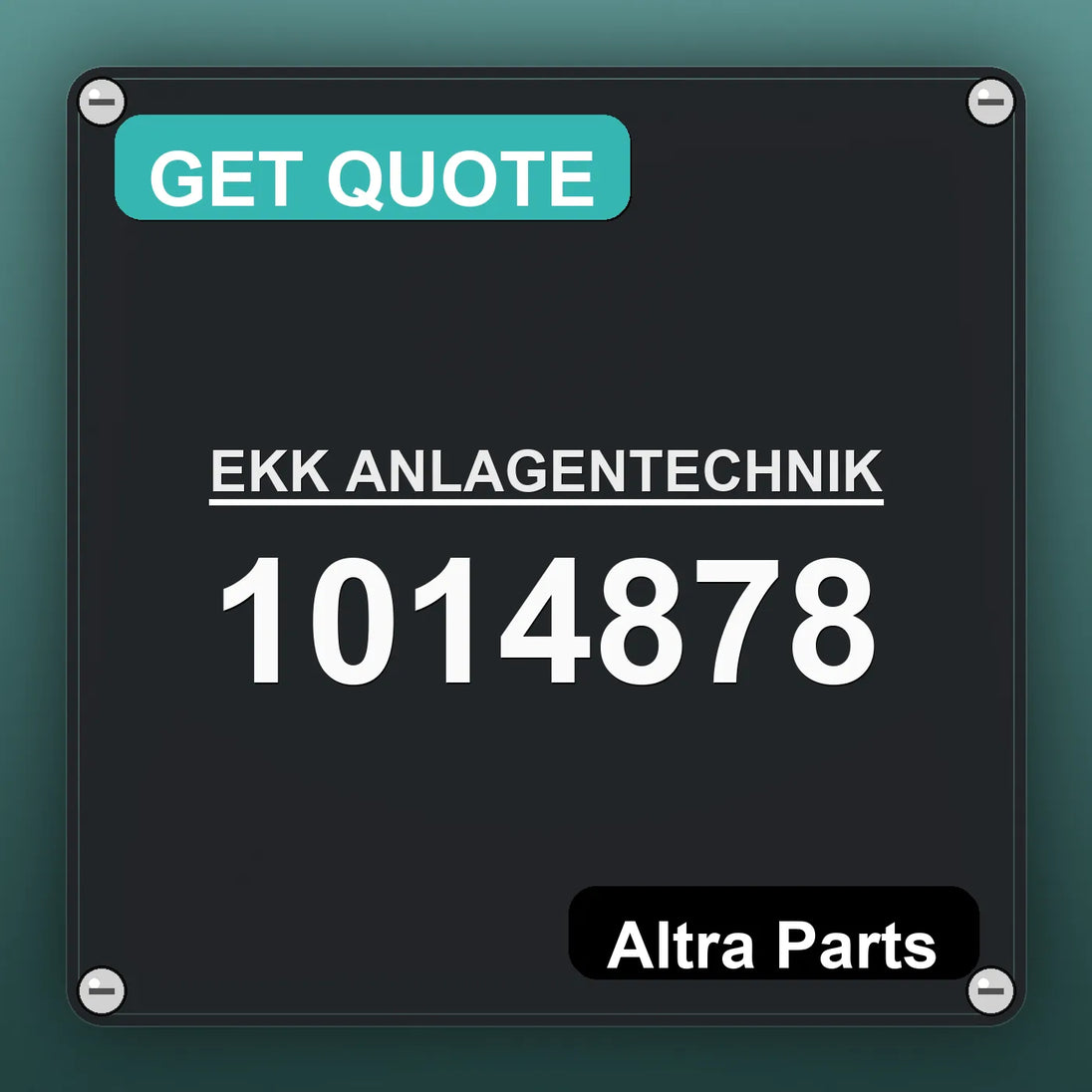 EKK ANLAGENTECHNIK 1014878 industrial nameplate style image – Altra Parts. GET QUOTE.