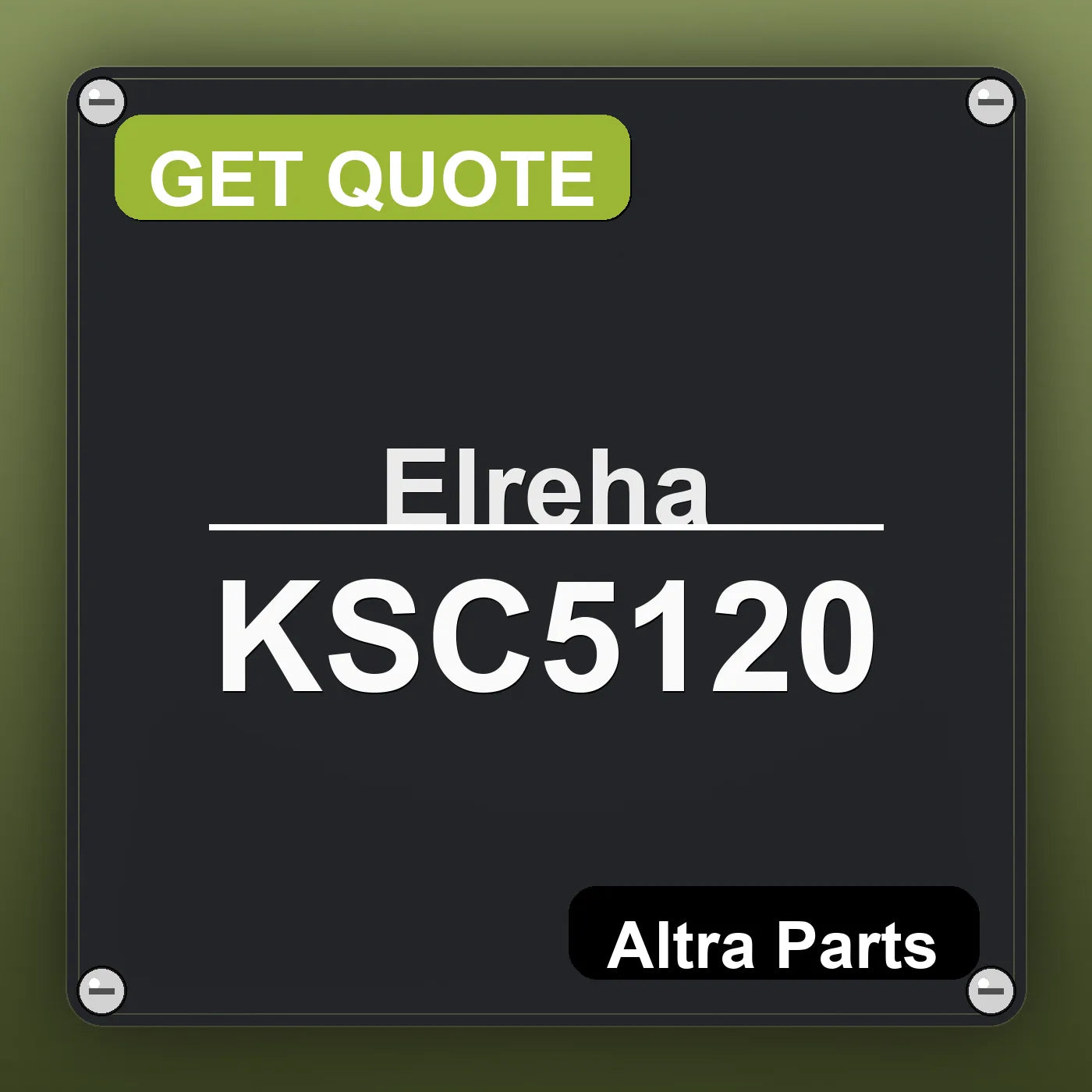 Elreha KSC5120 industrial nameplate style image – Altra Parts. GET QUOTE.