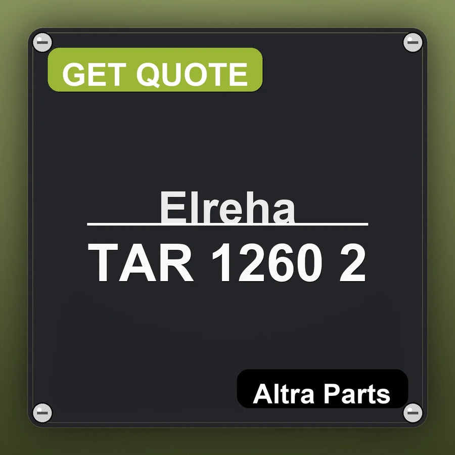 Elreha TAR 1260 2 industrial nameplate style image – Altra Parts. GET QUOTE.