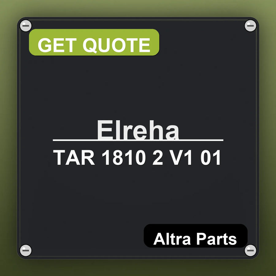 Elreha TAR 1810 2 V1 01 industrial nameplate style image – Altra Parts. GET QUOTE.