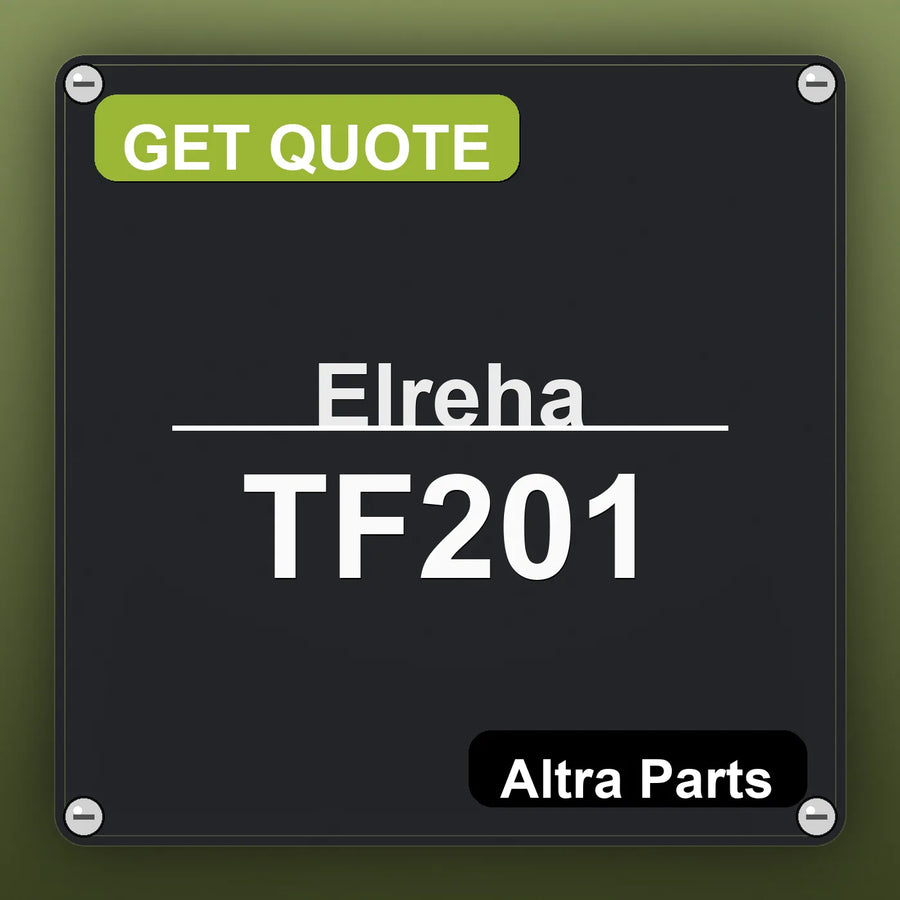 Elreha TF201 industrial nameplate style image – Altra Parts. GET QUOTE.