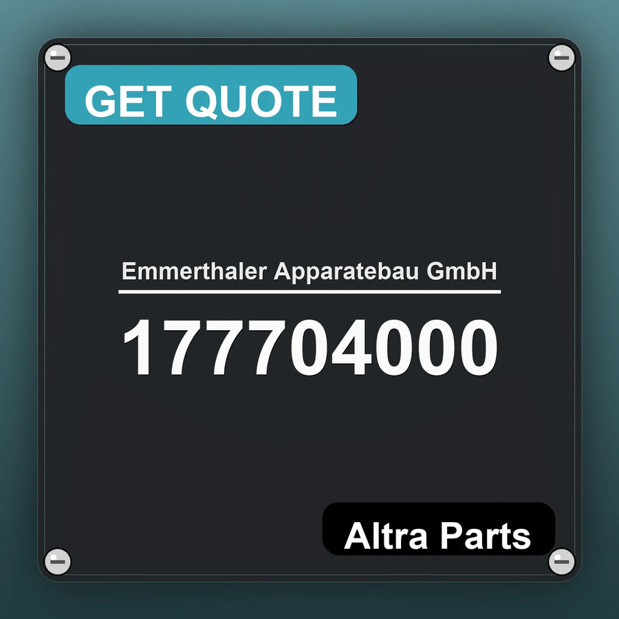 Emmerthaler Apparatebau GmbH 177704000 industrial nameplate style image – Altra Parts. GET QUOTE.
