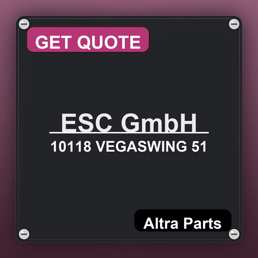 ESC GmbH 10118 VEGASWING 51 industrial nameplate style image – Altra Parts. GET QUOTE.