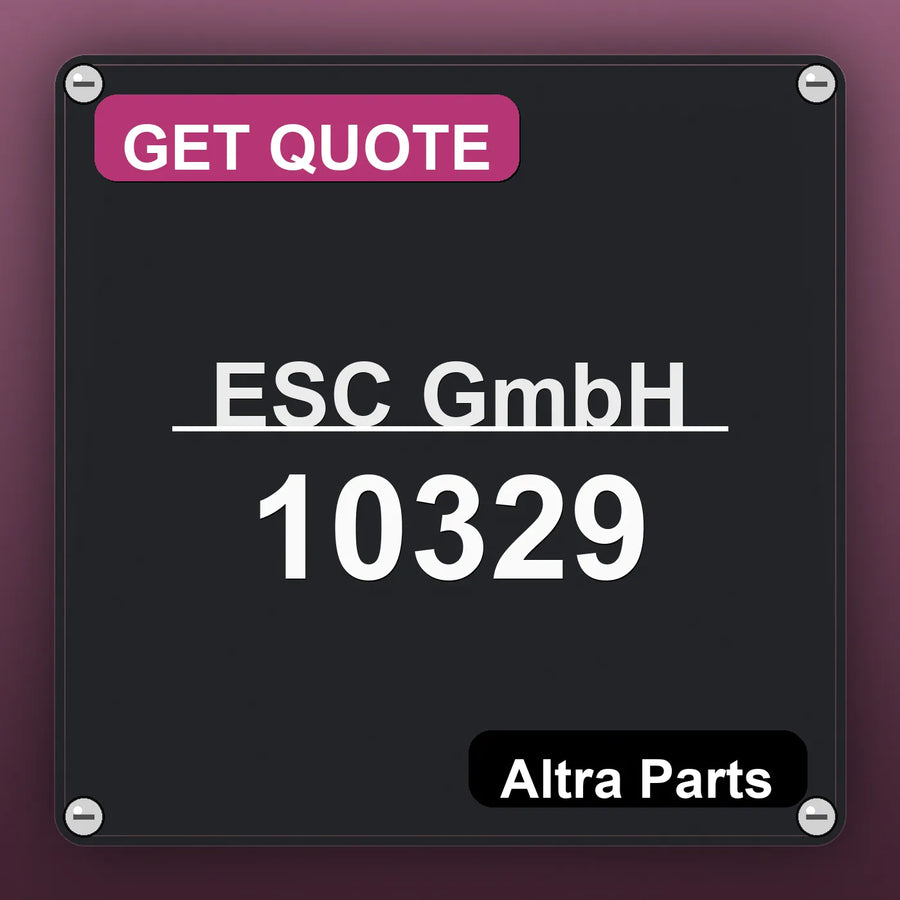 ESC GmbH 10329 industrial nameplate style image – Altra Parts. GET QUOTE.